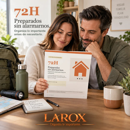72H, plan familiar de preparación para emergencias de LAROX