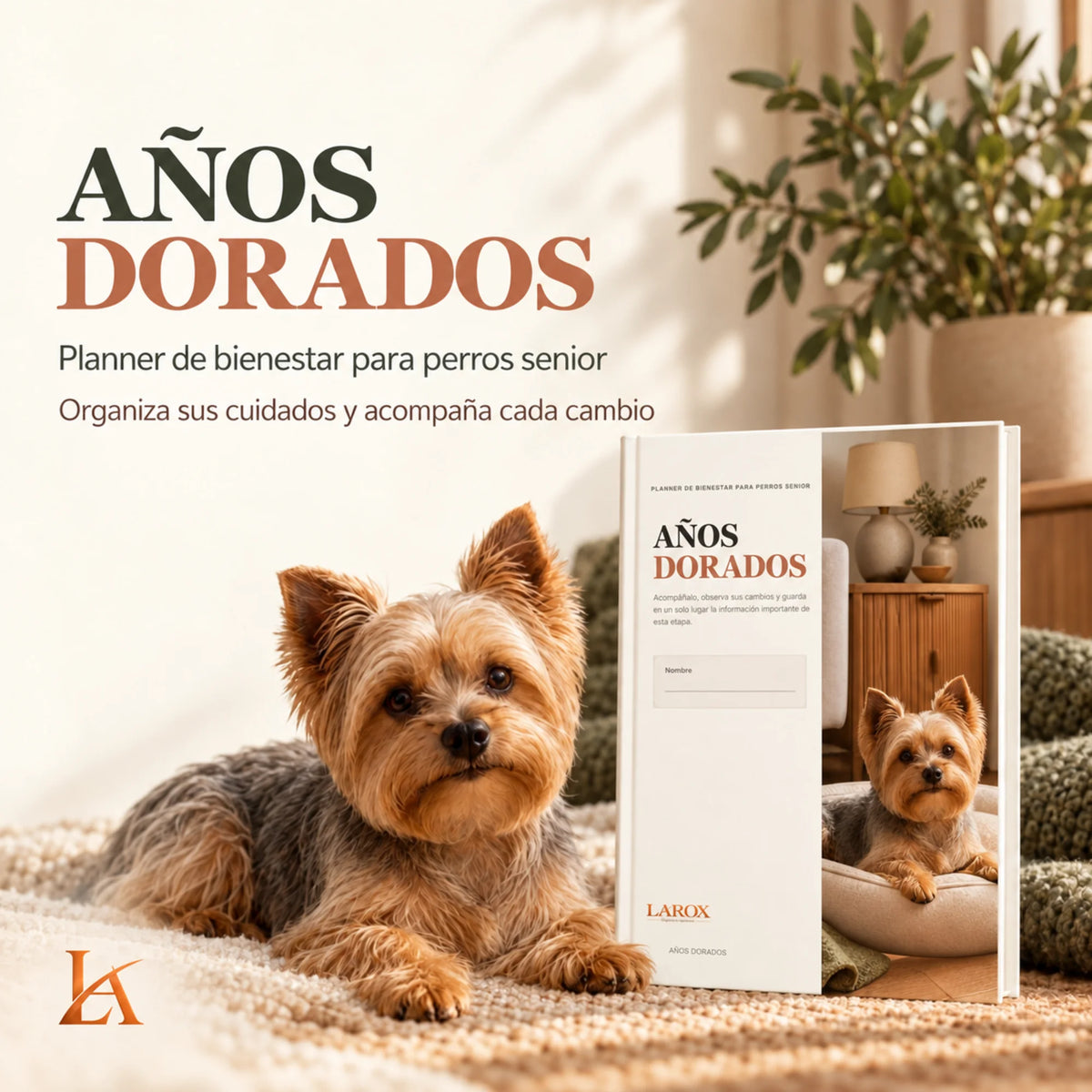 AÑOS DORADOS, planner de bienestar para perros senior de LAROX