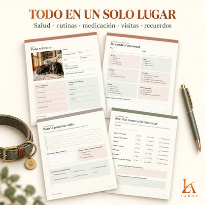 AÑOS DORADOS organiza salud, rutinas, medicación, visitas y recuerdos del perro senior