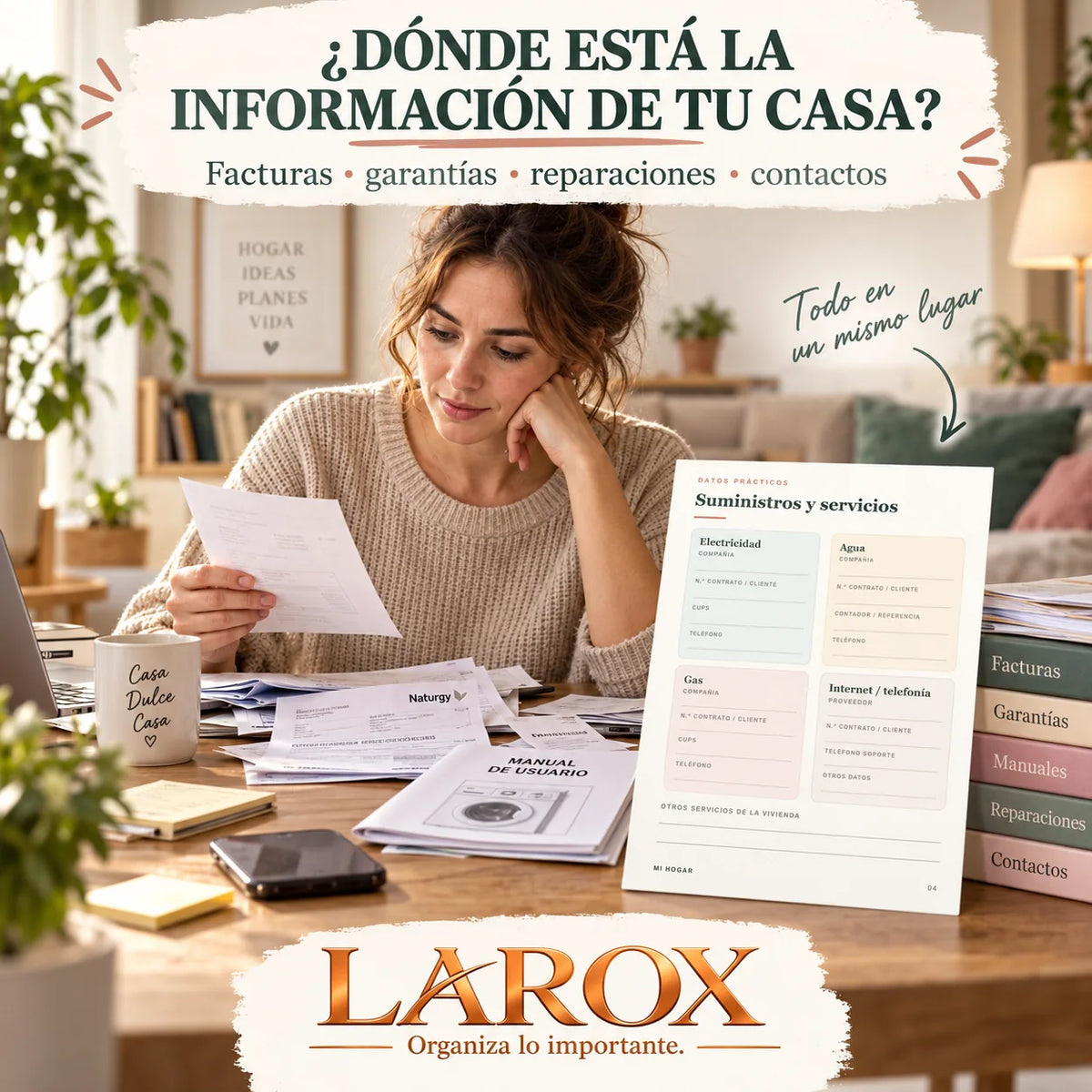 Organiza facturas, garantías, reparaciones y contactos de tu casa con MI HOGAR