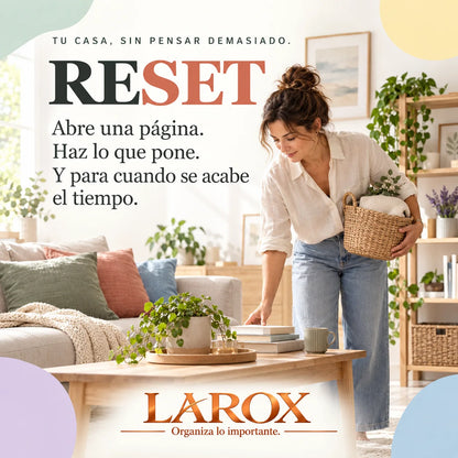 RESET, guía visual para ordenar y limpiar tu casa de LAROX